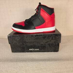 And 1 Slam Mid Youth Size 5 US 37.5 EU AD90178YBR Black/Red Basketball High-top
